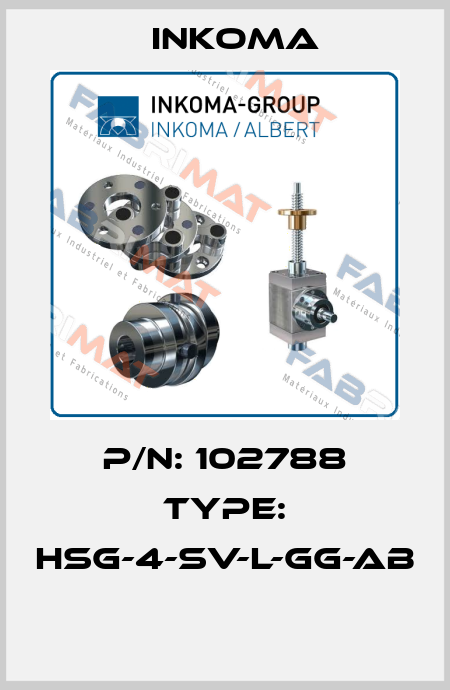 P/N: 102788 Type: HSG-4-SV-L-GG-AB  INKOMA