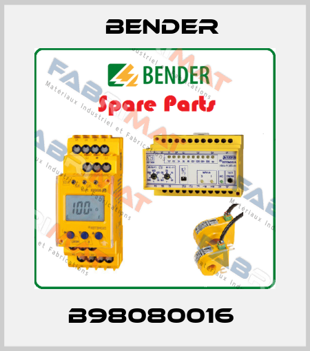 B98080016  Bender