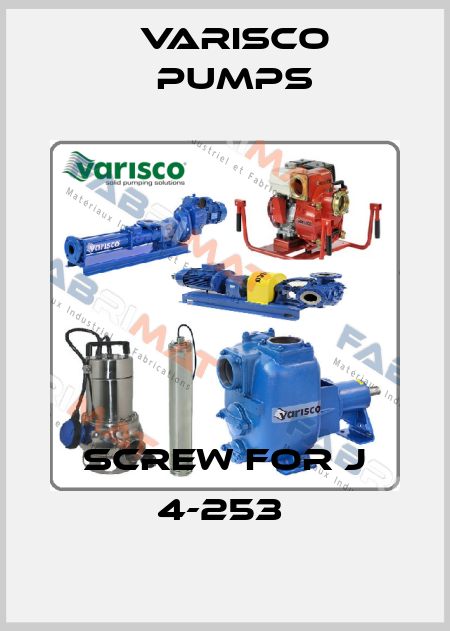 SCREW for J 4-253  Varisco pumps