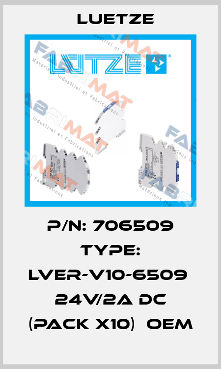 P/N: 706509 Type: LVER-V10-6509  24V/2A DC (pack x10)  OEM Luetze