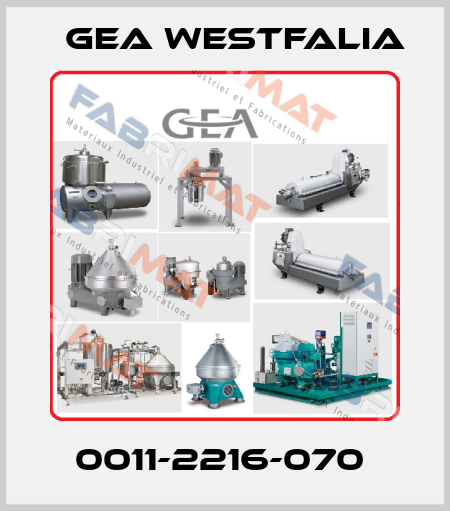 0011-2216-070  Gea Westfalia