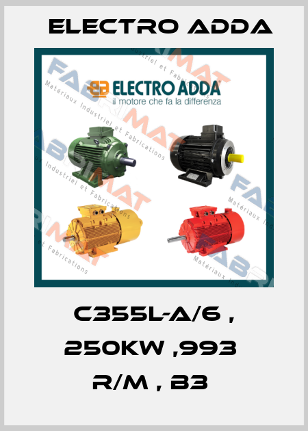 C355L-A/6 , 250KW ,993  R/M , B3  Electro Adda