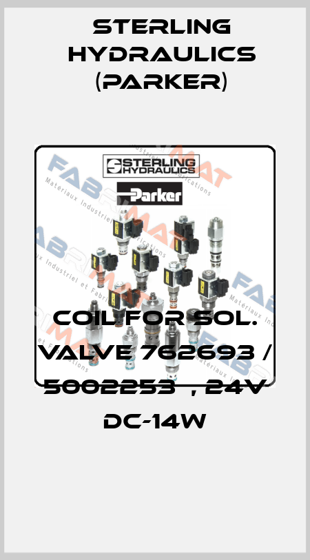 coil for sol. valve 762693 / 5002253  , 24V DC-14W Sterling Hydraulics (Parker)