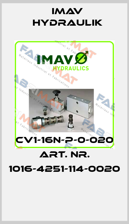 CV1-16N-P-0-020 ART. NR. 1016-4251-114-0020  IMAV Hydraulik