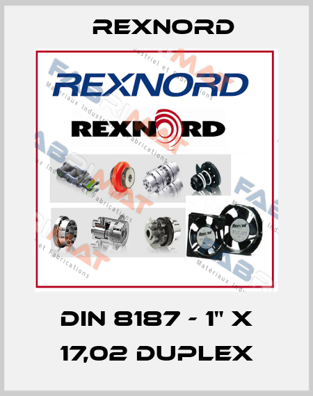 DIN 8187 - 1" X 17,02 DUPLEX Rexnord