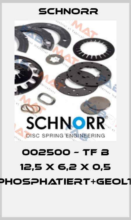 002500 – TF B 12,5 X 6,2 X 0,5 PHOSPHATIERT+GEOLT  Schnorr