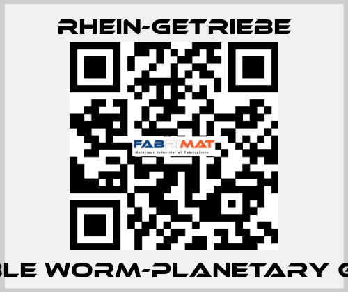 DOUBLE WORM-PLANETARY GEAR  Rhein-Getriebe