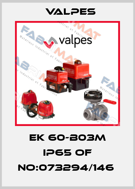 EK 60-B03M IP65 OF NO:073294/146  Valpes