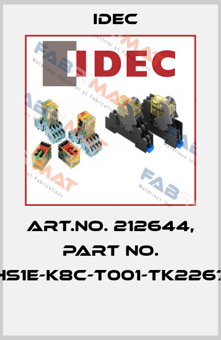 Art.No. 212644, Part No. HS1E-K8C-T001-TK2267  Idec