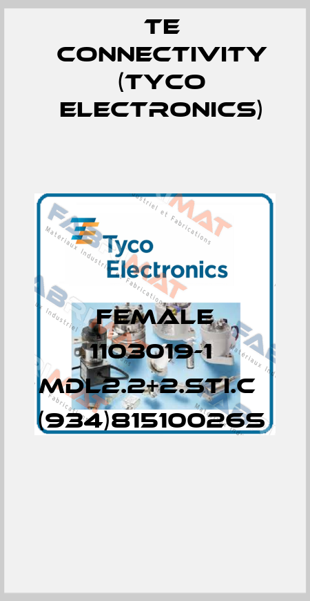 FEMALE 1103019-1  MDL2.2+2.STI.C   (934)81510026S  TE Connectivity (Tyco Electronics)