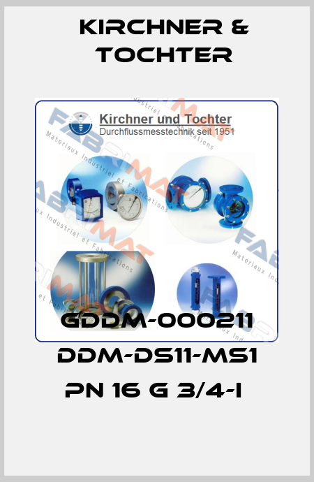 GDDM-000211 DDM-DS11-MS1 PN 16 G 3/4-I  Kirchner & Tochter