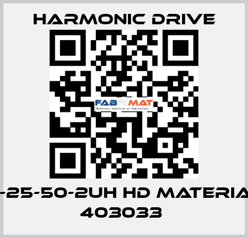 HFUC-25-50-2UH HD MATERIAL NO: 403033  Harmonic Drive