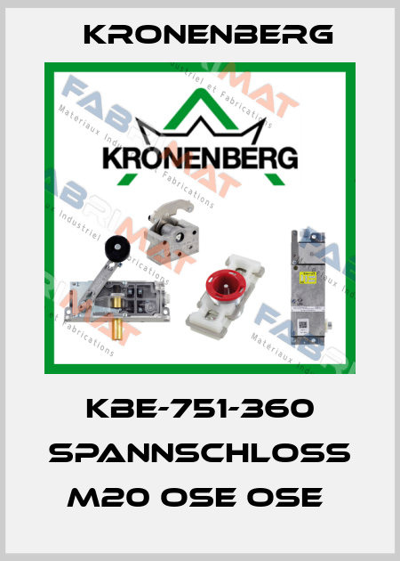 KBE-751-360 SPANNSCHLOß M20 OSE OSE  Kronenberg