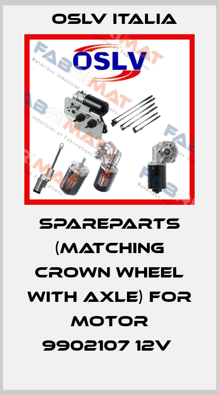 spareparts (Matching crown wheel with axle) for motor 9902107 12V  OSLV Italia