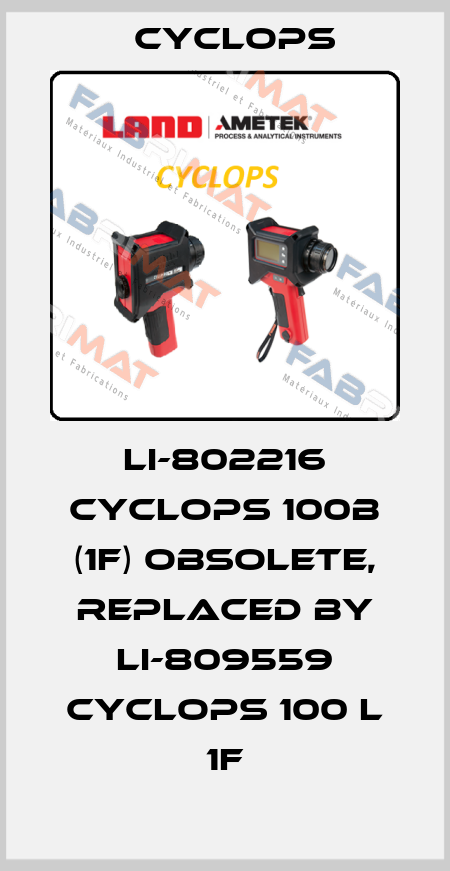 LI-802216 CYCLOPS 100B (1F) OBSOLETE, replaced by LI-809559 Cyclops 100 L 1F  Cyclops