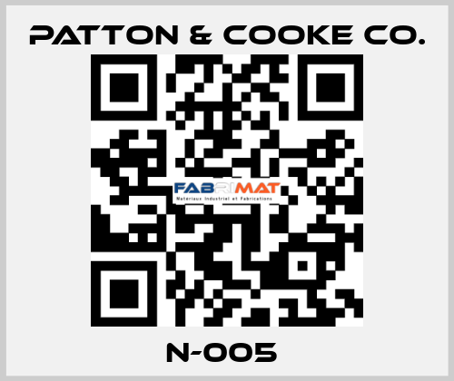 N-005  Patton & Cooke Co.