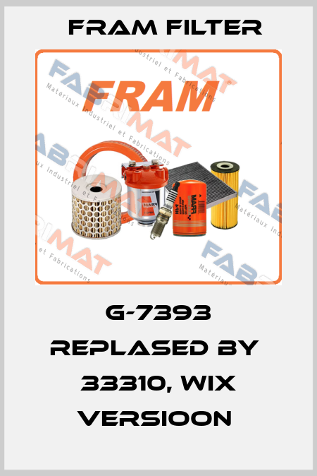 G-7393 replased by  33310, wix versioon  FRAM filter