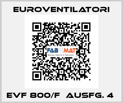EVF 800/F  Ausfg. 4  Euroventilatori