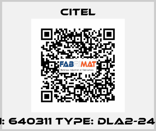 P/N: 640311 Type: DLA2-24D3  Citel