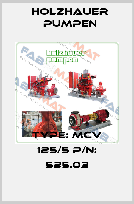 Type: MCV 125/5 P/N: 525.03 Holzhauer Pumpen