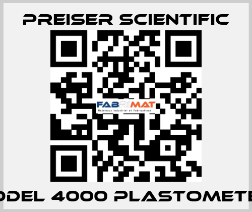 Model 4000 Plastometer  Preiser Scientific
