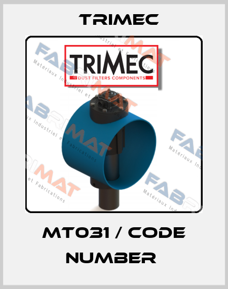 MT031 / CODE NUMBER  Trimec