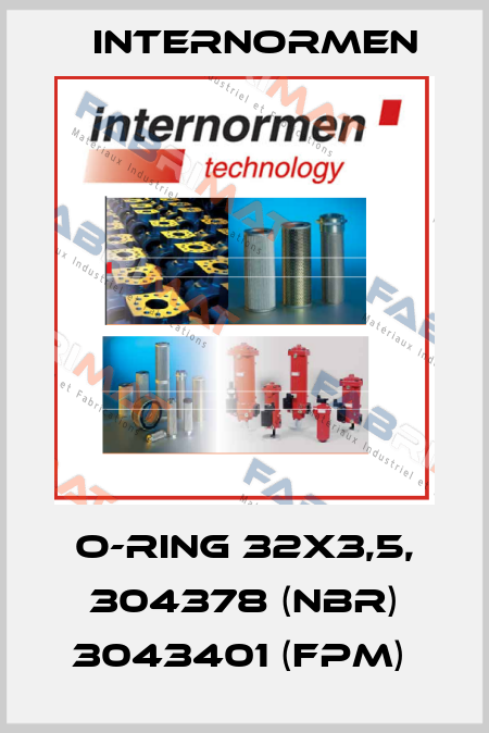 O-RING 32X3,5, 304378 (NBR) 3043401 (FPM)  Internormen