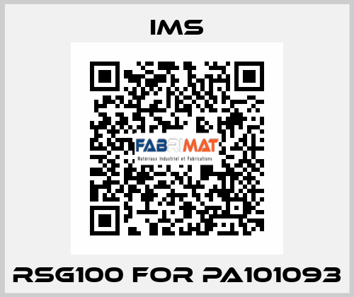 RSG100 FOR PA101093 Ims