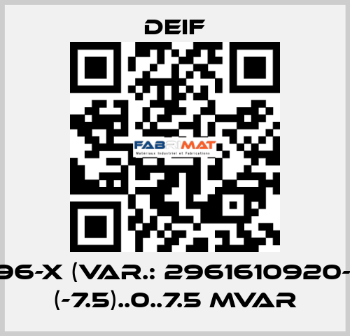 WQ96-x (Var.: 2961610920-01) - (-7.5)..0..7.5 Mvar Deif