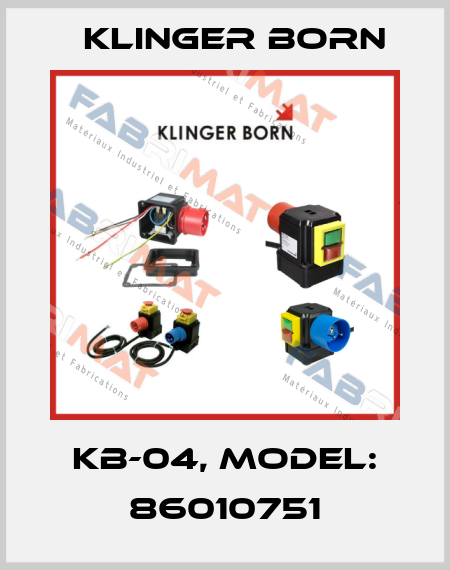 KB-04, Model: 86010751 Klinger Born