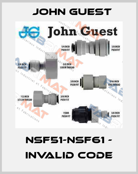 NSF51-NSF61 - invalid code John Guest