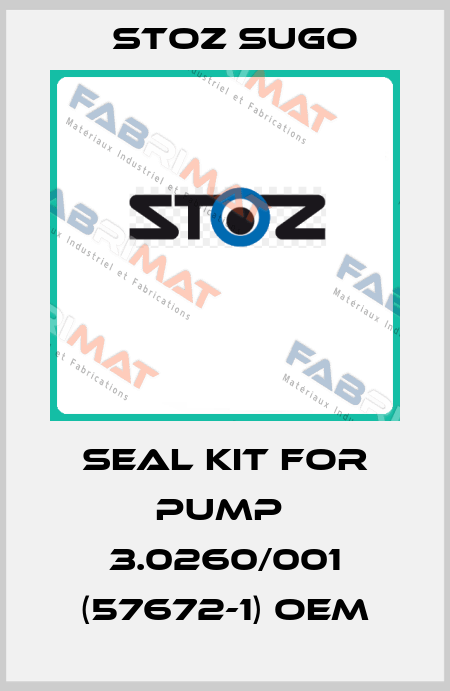 seal kit for pump  3.0260/001 (57672-1) OEM Stoz Sugo