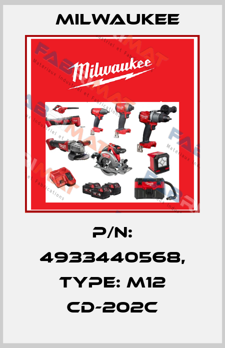 P/N: 4933440568, Type: M12 CD-202C Milwaukee
