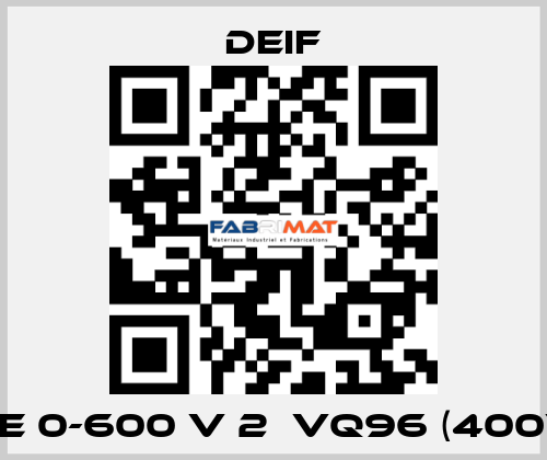 scale 0-600 V 2ЕVQ96 (400V AC) Deif