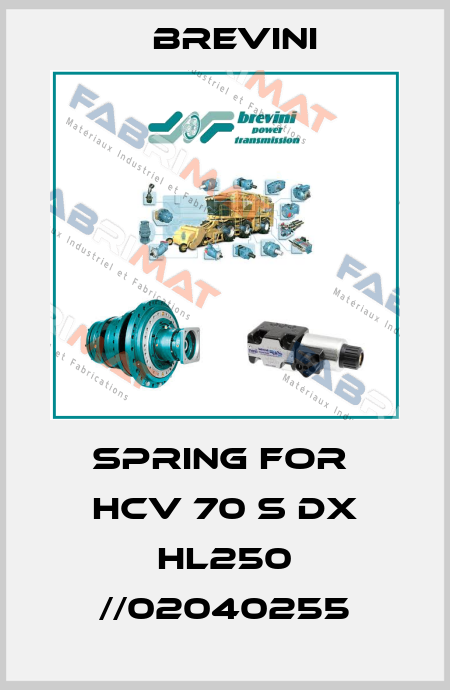 spring for  HCV 70 S DX HL250 //02040255 Brevini