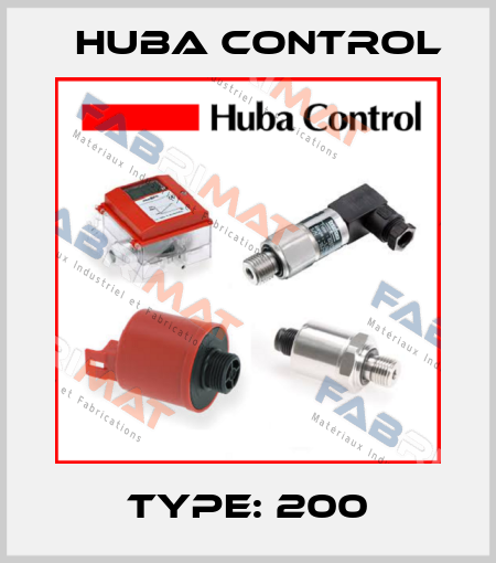 Type: 200 Huba Control