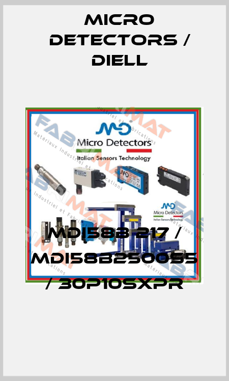 MDI58B 217 / MDI58B2500S5 / 30P10SXPR
 Micro Detectors / Diell