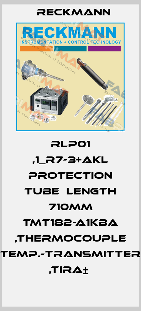 RLP01 ,1_R7-3+AKL PROTECTION TUBE  LENGTH 710MM TMT182-A1KBA ,THERMOCOUPLE TEMP.-TRANSMITTER ,TIRA±  Reckmann