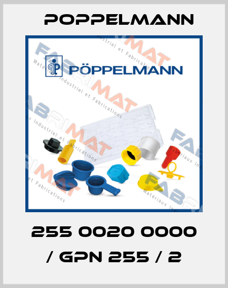 255 0020 0000 / GPN 255 / 2 Poppelmann
