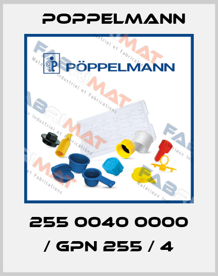 255 0040 0000 / GPN 255 / 4 Poppelmann