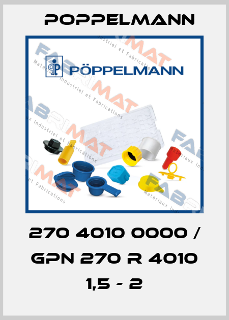270 4010 0000 / GPN 270 R 4010 1,5 - 2 Poppelmann