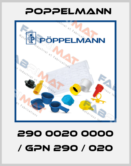 290 0020 0000 / GPN 290 / 020 Poppelmann