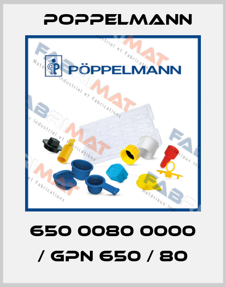 650 0080 0000 / GPN 650 / 80 Poppelmann