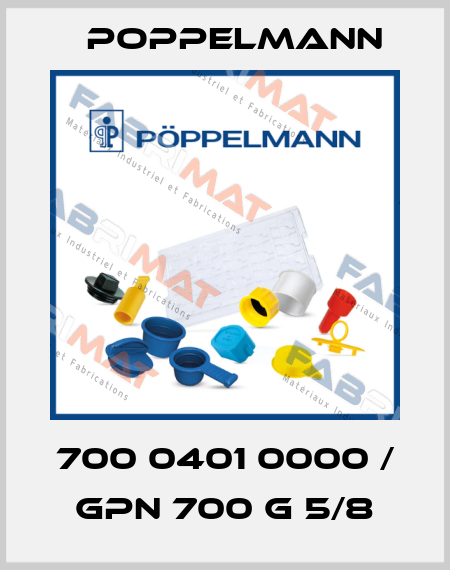 700 0401 0000 / GPN 700 G 5/8 Poppelmann