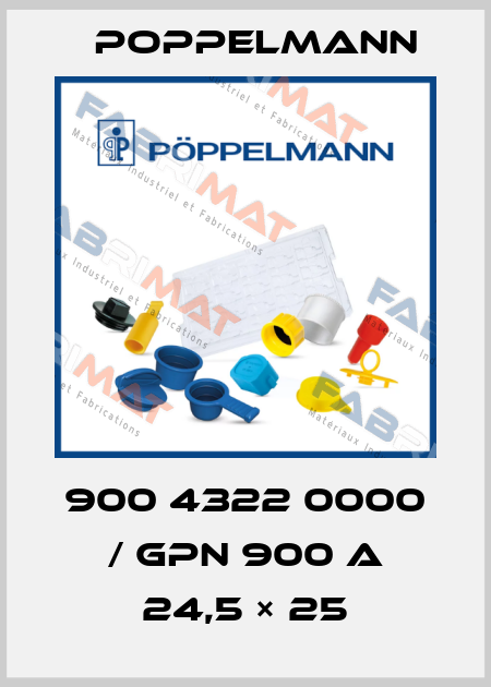 900 4322 0000 / GPN 900 A 24,5 × 25 Poppelmann
