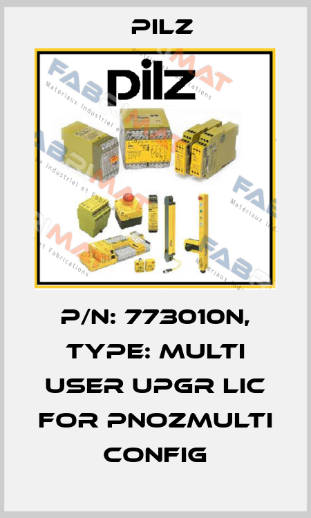 p/n: 773010N, Type: Multi User Upgr Lic for PNOZmulti Config Pilz