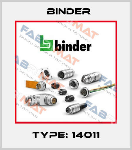 Type: 14011 Binder