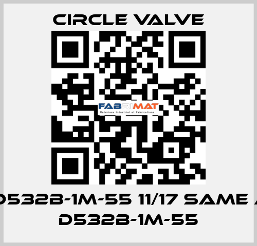 C-D532B-1M-55 11/17 same as D532B-1M-55 Circle Valve