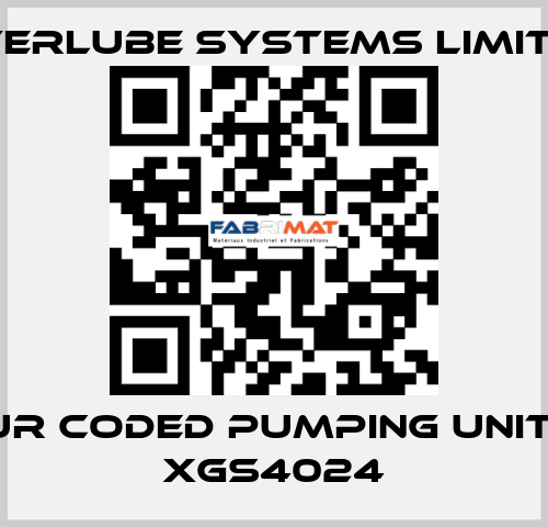 Colour coded pumping units for XGS4024 Interlube Systems Limited