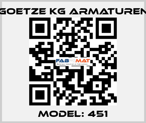 Model: 451 Goetze KG Armaturen